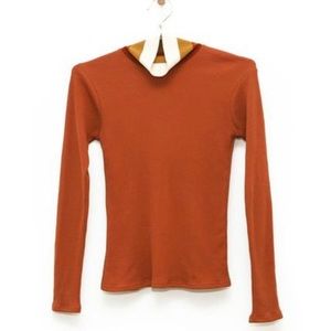Donni Waffle-Ribbed Turtleneck